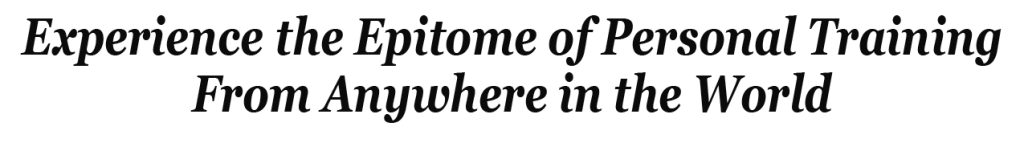 Epitome of Personal Training